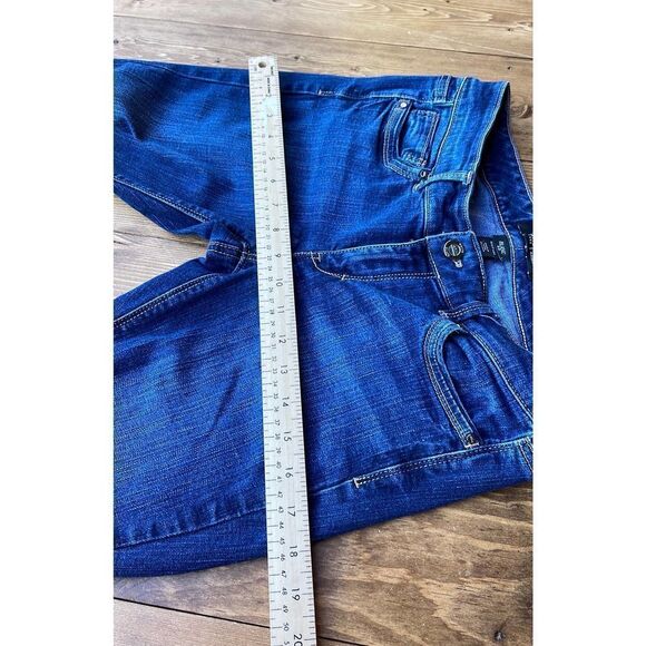 White house black market bootcut blanc jeans womens sz 4R low rise stretch denim - Picture 8 of 12